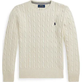 Dívčí svetr Dětský bavlněný svetr Polo Ralph Lauren béžová barva, 323702674068 01X, vel. 140-149