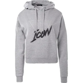 Dámská mikina Dámská Mikina GUESS ICONIC HOOD SWEATSHIRT W2RQ07K68I0-LHY – Šedá XS