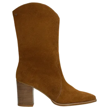 Dámské polobotky Hnědé Dámské Kovbojské Boty Na Podpatku Wojas 5523962 38