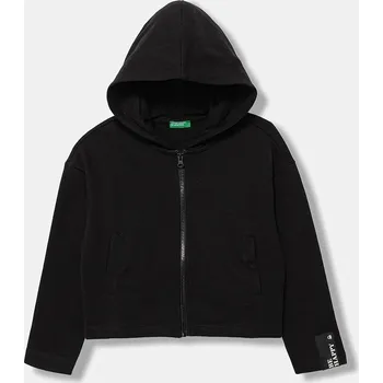 Chlapecká mikina Dětská bavlněná mikina United Colors of Benetton 3NBMC505E.G.seasonal černá 99X, vel. 160
