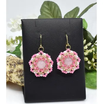 Náušnice Mijabijoux Růžovo-zlaté náušnice z růženínu MB00478