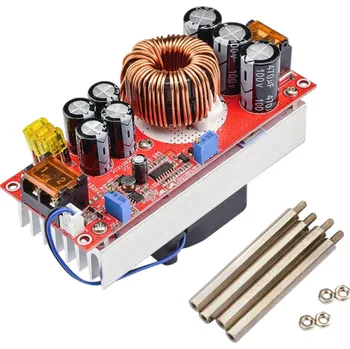 Měnič napětí 1500W DC-DC měnič napětí 10-60V na 12-90V s vestavěným větráčkem Hliníková žebra 150 kHz Převodník stabilizátor napájení