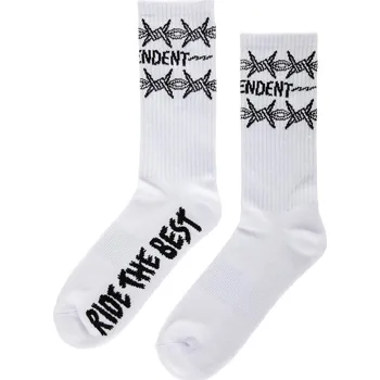 Pánské ponožky INDEPENDENT ponožky - Bratrud Notebook Crew Socks White (156709) velikost: 9-11
