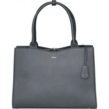 Kabelka Kožená kabelka na notebook SOCHA Diamond Grey 15.6