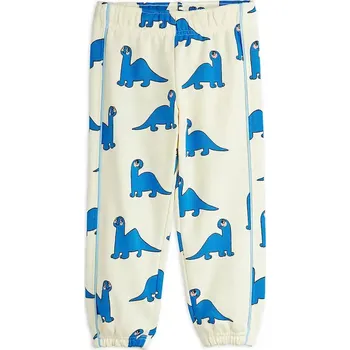 Chlapecké kalhoty Dětské bavlněné tepláky Mini Rodini Dino 25730126 bílá 00X, vel. 128-134