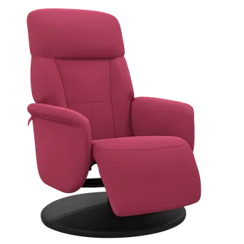 Křeslo NoBi Křeslo relaxační, polohovací, otočné, látka červená, OPTIMA