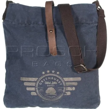 Plátěná crossbody taška Greenburry 5894-27 modrá