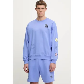 Pánské oblečení Bavlněná mikina The North Face Mountain Cleanup NF0A8C2U0YI1 fialová 48X, vel. S