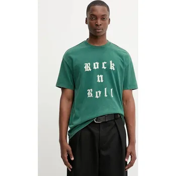 Pánské tričko Bavlněné tričko ZADIG&VOLTAIRE pánské, zelená barva, s potiskem, JMTS01726 77X, vel. XL