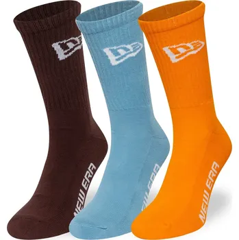 Pánské ponožky Vysoké bavlněné ponožky New Era FLAG CREW SOCKS 3PK 60684234 - 35-38 | UK 7,5 | US 10