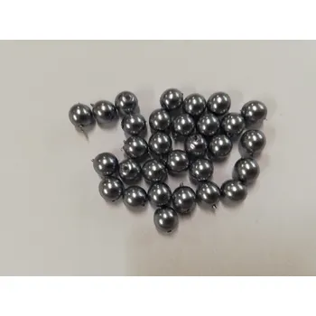 Dětské navlékací korálky Voskované perly 6mm - šedomodré - 30ks