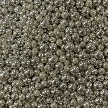 Jedlá dekorace na dort Cukrové zdobení stříbrné perly mix 80g - I LOVE CAKES