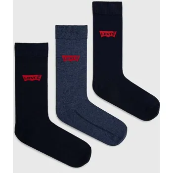 Pánské ponožky Ponožky Levi's 3-pack 37157.1019 námořnická modř 59X, vel. 39/42