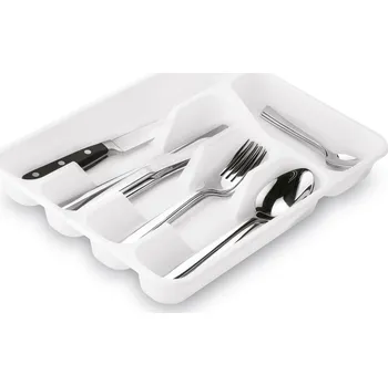 Příborník do zásuvky Vložka do zásuvky na příbory Tadar 32,5 × 24,6 × 4 cm bílá