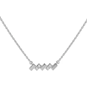 Řetízek Diamantový náhrdelník Odelia (0,03 ct) z bílého zlata DNN4166NGWD