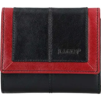 Peněženka Dámská kožená peněženka LAGEN BLC/4391/419 Blk/Red