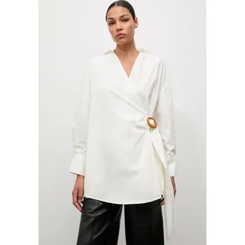 Dámská košile Bavlněná košile Answear.LAB dámská, béžová barva, relaxed, s klasickým límcem GM0699.TOS 01X, vel. L/XL