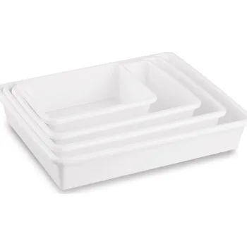 Dóza na potraviny Sada 4 dóz tácků na potraviny Plastic Forte 1,15 l 2 l 3 l 4 l bílá