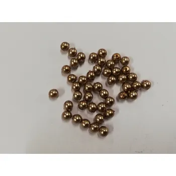 Dětské navlékací korálky Voskované perly 4mm - hnědé - 45ks