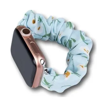 Materiałowa opaska do Watch 7 / 6 / 5 / 4 / 3 / 2 / SE (45 / 44 / 42mm) pasek bransoleta bransoletka na gumce niebieski