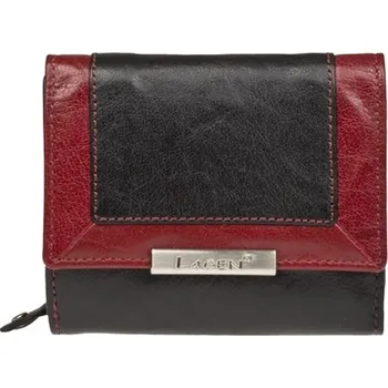 Peněženka Dámská kožená peněženka LAGEN LN1846 černočervená