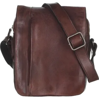 Kožená taška Greenburry washed 2913-22 Dk.Brown