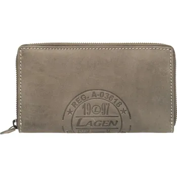Peněženka Dámská kožená peněženka LAGEN LG-1800 hnědozelená