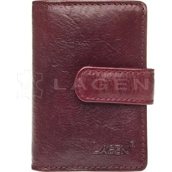 Peněženka Kožené pouzdro na karty LAGEN 1481/T tm. červená