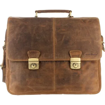 Pánská aktovka Kožená taška na notebook Greenburry XXL 1728-25