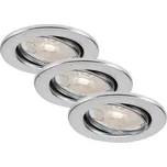 Brilo - SADA 3x LED Stm. koupelnové podhledové svítidlo DIMM LED/5,5W/230V IP23