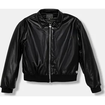 Dívčí bunda Dětská bunda Guess černá barva, J5YL10 WFV60 J5YL10.WFV60.9BYA 99X, vel. 167