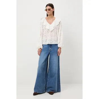 Dámská halenka Halenka Medicine dámská, béžová barva, s aplikací RW25-BDD402 01X, vel. XL