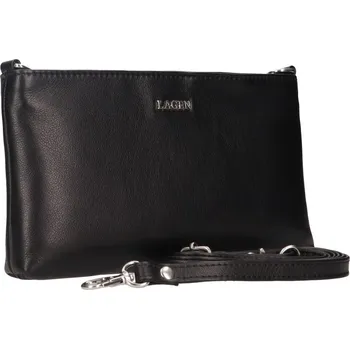 Kabelka Malá kožená crossbody kabelka Lagen LG-770 Černá