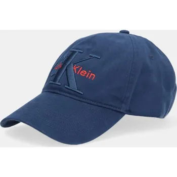 Kšiltovka Bavlněná baseballová čepice Calvin Klein LV04D5039G námořnická modř 59X, vel. ONE SIZE
