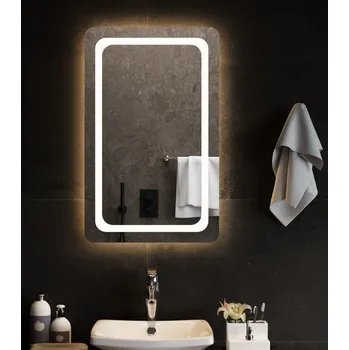 Zrcadlo vidaXL Koupelnové zrcadlo s LED osvětlením 50x80 cm [3154095]