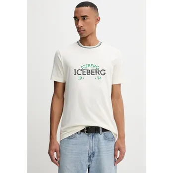 Pánské tričko Bavlněné tričko Iceberg F010.6325 béžová 02X, vel. M