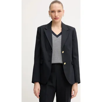 Dámské sako Sako s přídavkem vlny Tommy Hilfiger tmavomodrá barva, WW0WW46662 59X, vel. 38