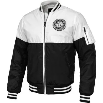 Pánská casual bunda PitBull West Coast Zimní Bunda PitBull West Coast Caseman Černo/Bílá