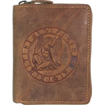 Peněženka Kožená peněženka na zip GREENBURRY 821A-Panna