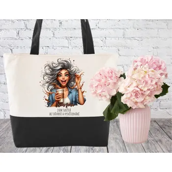 Nákupní taška PERSONALISOVANÁ ČB TAŠKA - JSEM ŽENA
