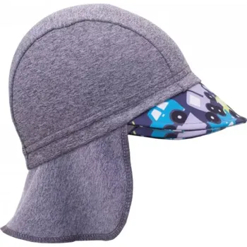 Čepice Unuo Funkční čepice s kšiltem a plachetkou UV 50+ Autíčka Šedá XS (42-44 cm)