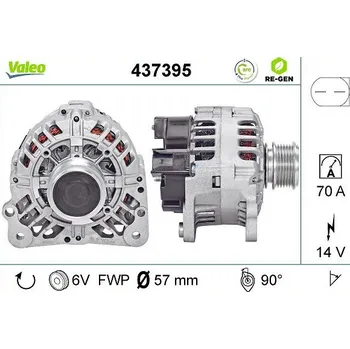 Alternátor Generátor VALEO 437395
