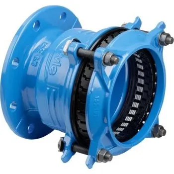 Kanalizační potrubí Hawle SYNOFLEX MULTI-RANGE 7994 spojka s přírubou DN50, jištěná proti posunu, 56-71mm, litina