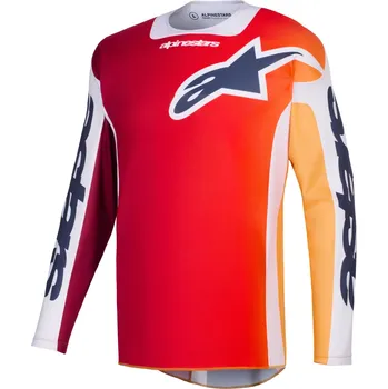 Sportovní oblečení Motokrosový dres Alpinestars Racer Portl červeno-oranžovo-světle šedý 2XL