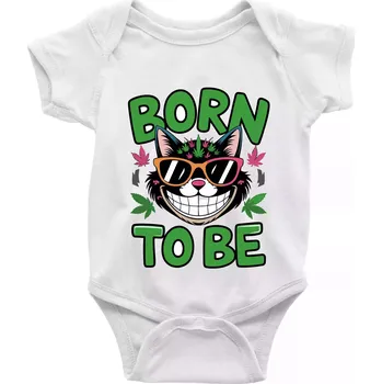 Kojenecký body Marihuana - born to be - Body kojenecké s krátkým rukávem - Krátký r. 18-24 měs ( Bílá )