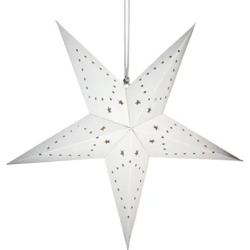 Vánoční dekorace Flamenco Mystique Velká bílá papírová vánoční hvězda 35 cm – 3d vitráž wg01