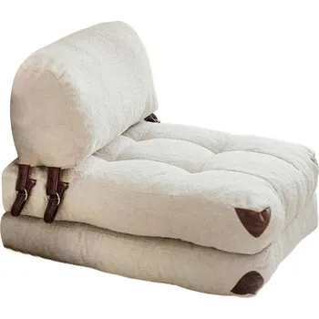 Křeslo Rozkládací futonové křeslo Kadife Teddy krémové