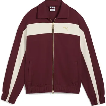 Dámská mikina Dámská Mikina PUMA T7 RELAXED TRACK JACKET 63213796 – Vínová XS