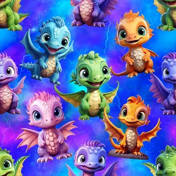 Teplákovina nepočesaná- Barevní dráčci