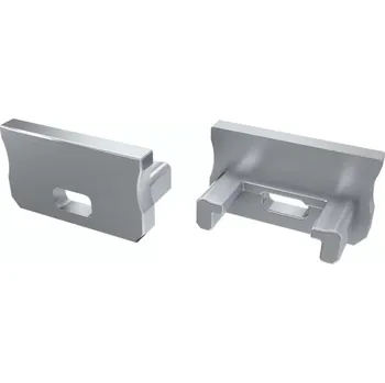 Příslušenství pro LED osvětlení PVC koncové záslepky do LED profilu A - BASIC, stříbrné lakované, bez otvoru